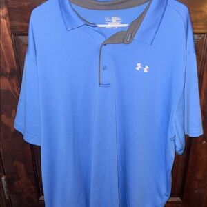 Under Armour Men’s Blue Polo with Dark Contrast Collar